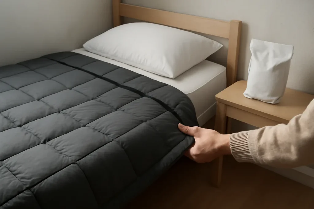 Couverture lestée Emma à 69,50 € -50 % pour des nuits apaisées
