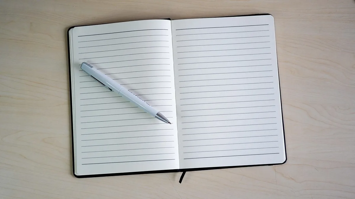 Carnet ouvert avec notes de sommeil et humeur
