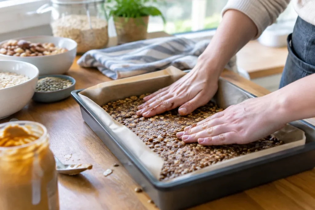 Recette de barres hyperprotéinées sans sucre à préparer la veille