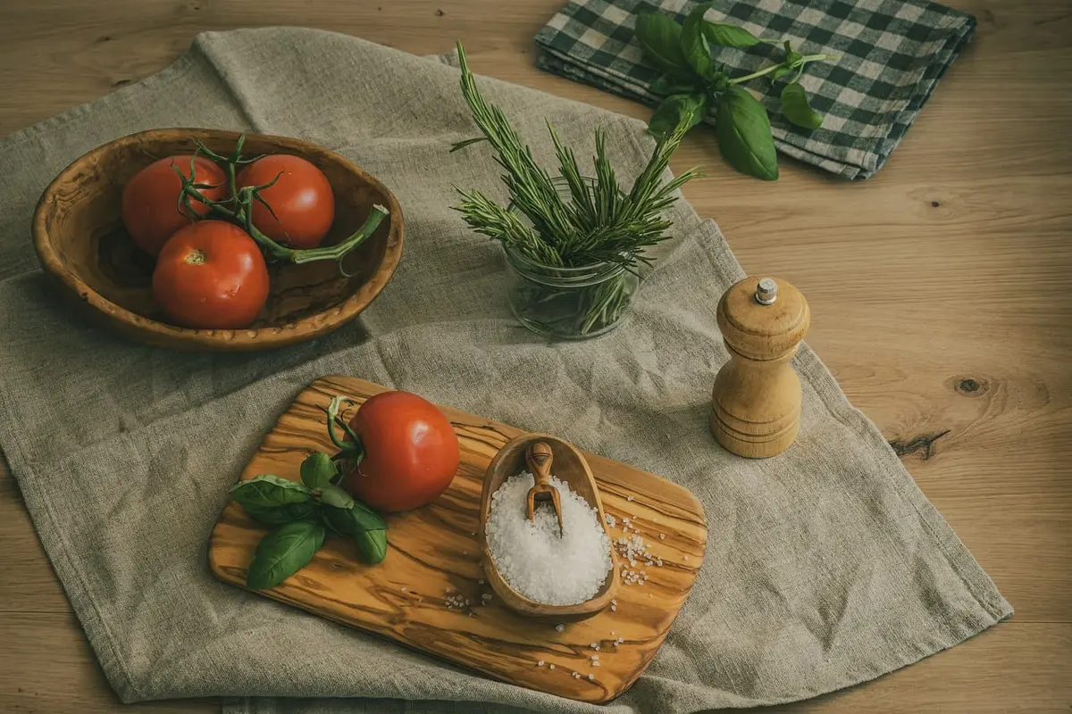 Bol de fruits entiers et bol de noix sur une table de cuisine en plein jour